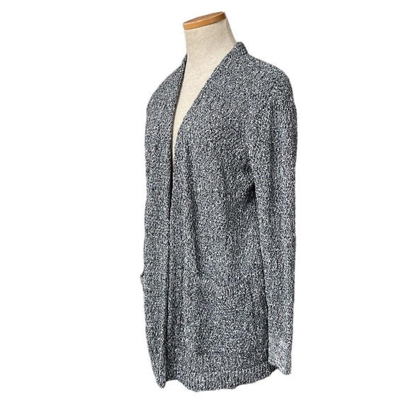 Caslon Cardigan Sweater Open Front Knit Gray Variegated Size X Small XS - Picture 3 of 16